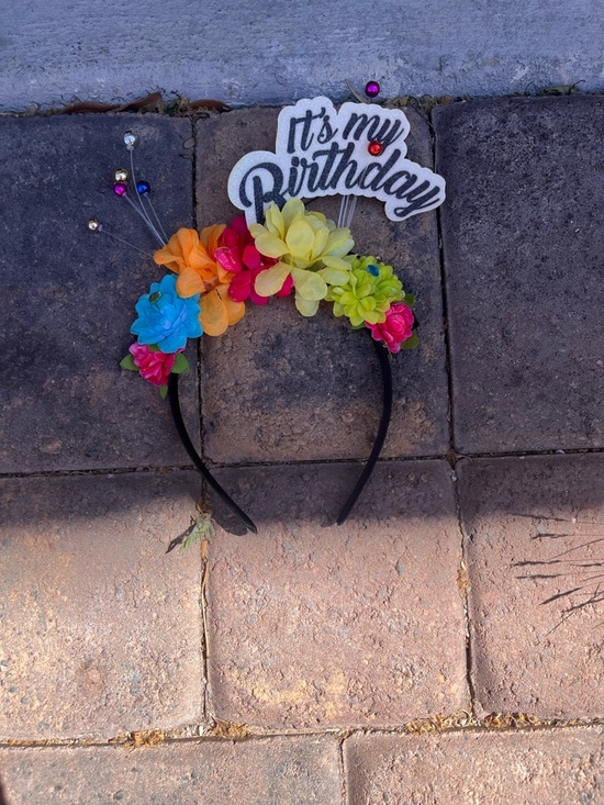 Party City Other - Party City “It’s My Birthday” Floral Headband | Birthday Party Accessory